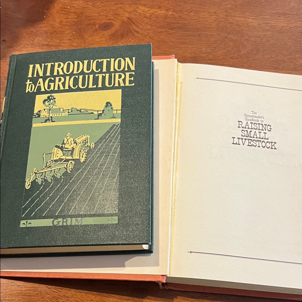 Introduction to Agriculture Book and raising small livestock stock, old books
